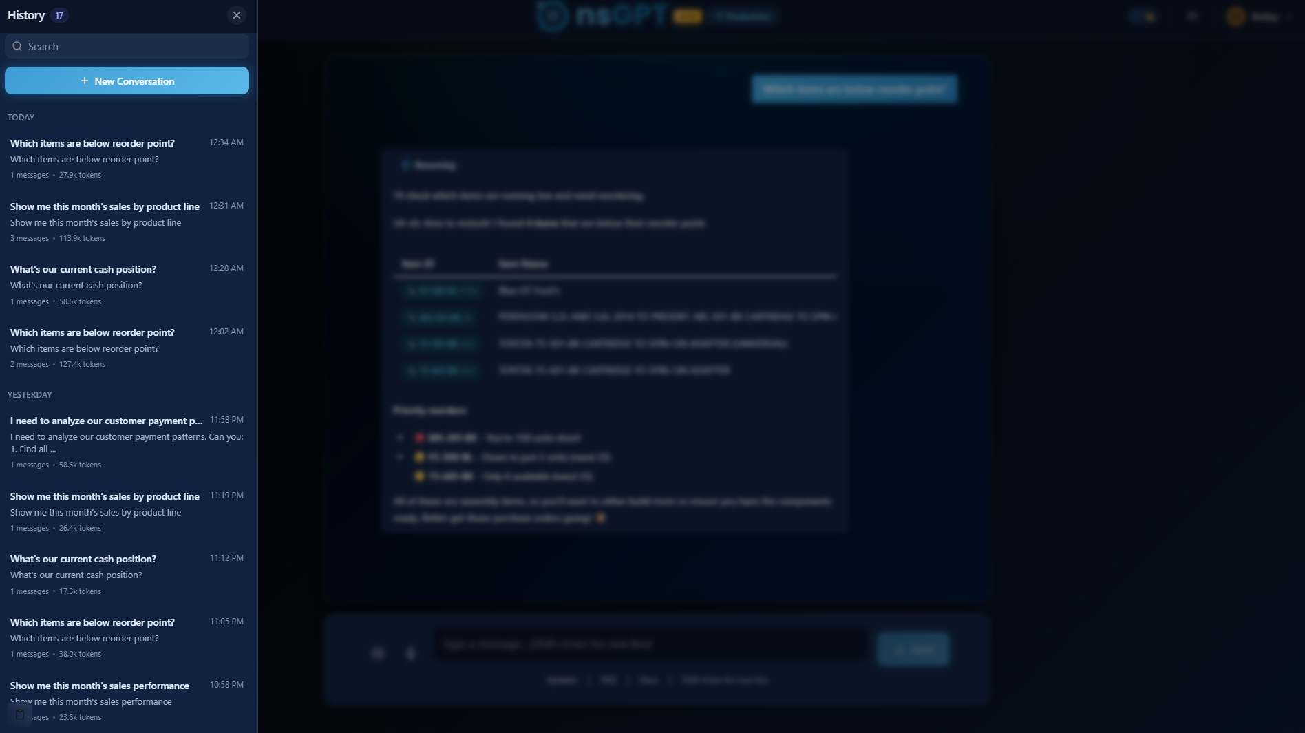 Intelligent Conversation History