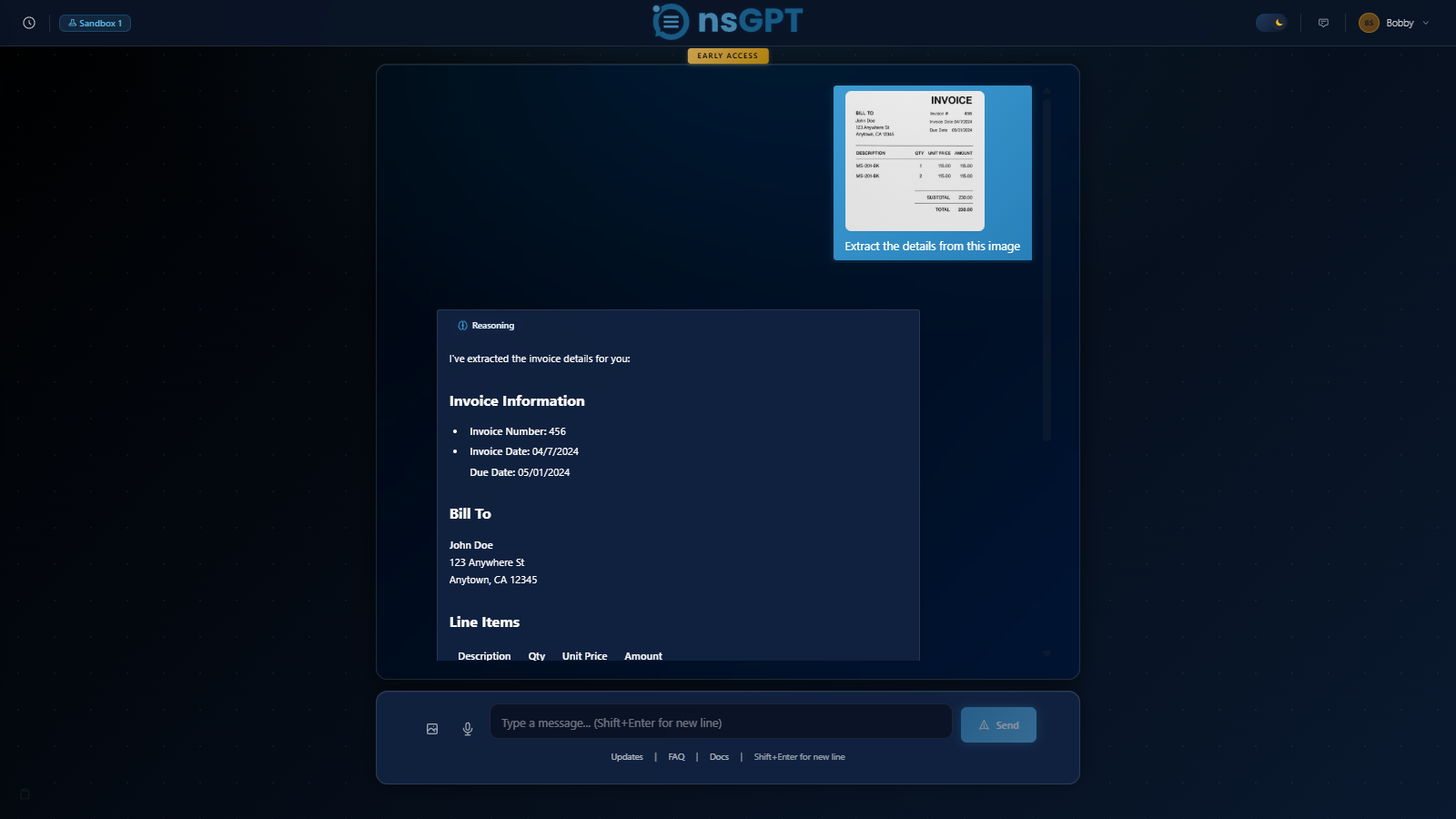 nsGPT Upload Feature